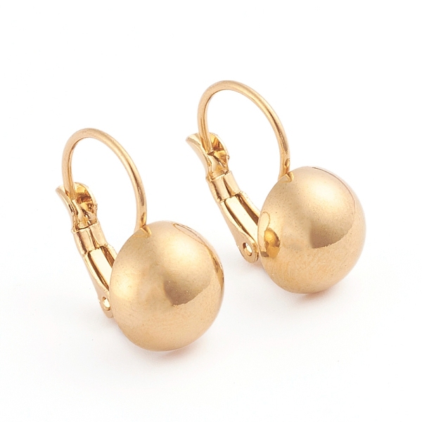 PandaHall 304 Stainless Steel Leverback Earrings, Half Round, Golden, 19x12mm, Half Round: 10mm, Pin: 0.7mm, 12pairs/board 304 Stainless...
PandaHall 304 Stainless Steel Leverback Earrings, Half Round, Golden, 19x12mm, Half Round: 10mm, Pin: 0.7mm, 12pairs/board 304 Stainless...