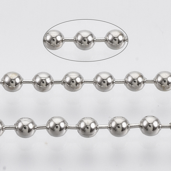 PandaHall Brass Ball Chains, Long-Lasting Plated, Soldered, with Spool, Cadmium Free & Nickel Free & Lead Free, Platinum, 2.3mm, about...
PandaHall Brass Ball Chains, Long-Lasting Plated, Soldered, with Spool, Cadmium Free & Nickel Free & Lead Free, Platinum, 2.3mm, about...