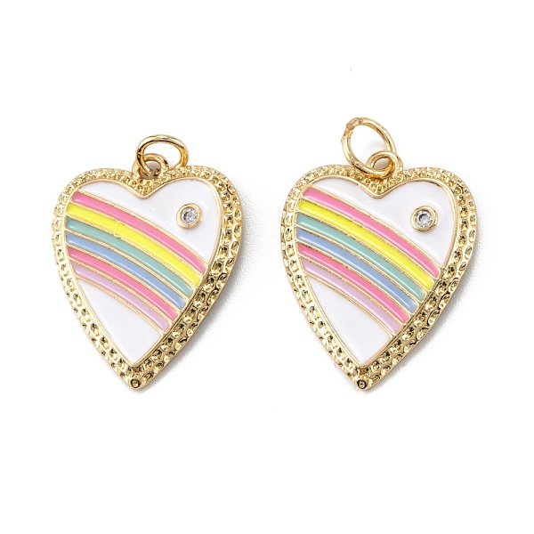 PandaHall Brass Micro Pave Clear Cubic Zirconia Pendants, with Enamel and Jump Rings, Heart with Rainbow, Real 18K Gold Plated..., White
PandaHall Brass Micro Pave Clear Cubic Zirconia Pendants, with Enamel and Jump Rings, Heart with Rainbow, Real 18K Gold Plated..., White
