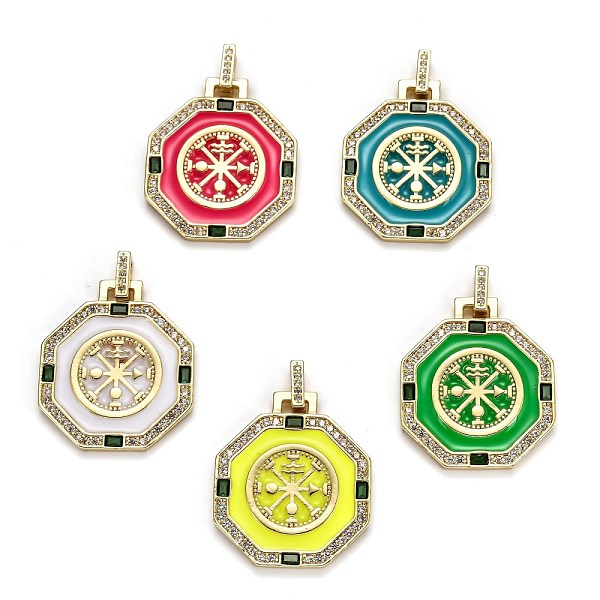 PandaHall Brass Clear Cubic Zirconia Pendants, with Enamel, Long-Lasting Plated, with Jump Ring, Real 18K Gold Plated, Polygon, Mixed Color..., Multicolor
PandaHall Brass Clear Cubic Zirconia Pendants, with Enamel, Long-Lasting Plated, with Jump Ring, Real 18K Gold Plated, Polygon, Mixed Color..., Multicolor