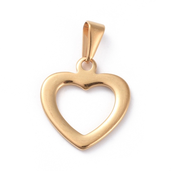 PandaHall 304 Stainless Steel Open Heart Pendants, Hollow, Golden, 21x19x2mm, Hole: 8x3.5mm 304 Stainless Steel Heart
PandaHall 304 Stainless Steel Open Heart Pendants, Hollow, Golden, 21x19x2mm, Hole: 8x3.5mm 304 Stainless Steel Heart