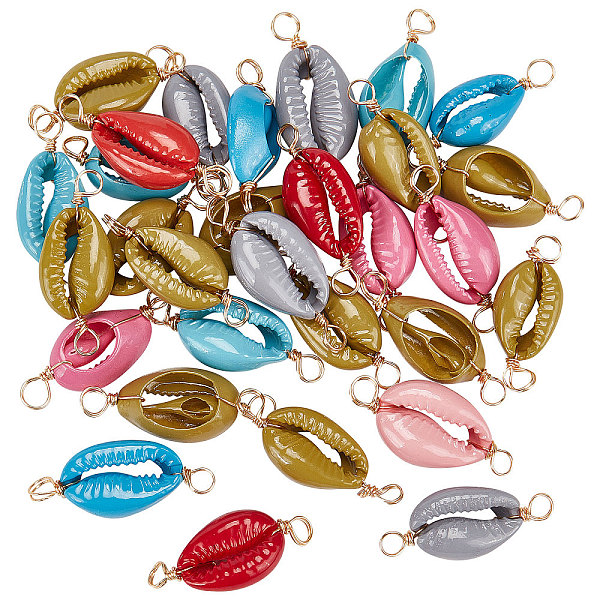 PandaHall PH 30pcs Natural Cowrie Shell Connector, 6 Colors Shell Pendant Connector Beach Spiral Seashells Charms with Plated Gold Double..., Multicolor
PandaHall PH 30pcs Natural Cowrie Shell Connector, 6 Colors Shell Pendant Connector Beach Spiral Seashells Charms with Plated Gold Double..., Multicolor