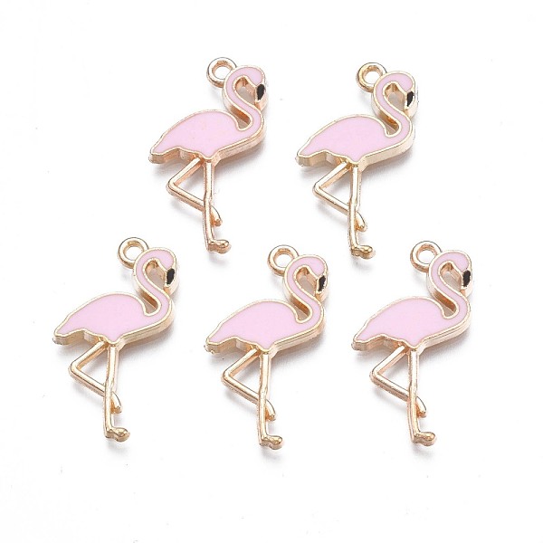 PandaHall Alloy Enamel Pendants, Cadmium Free & Nickel Free & Lead Free, Light Gold, Flamingo Shape, Pearl Pink, 25.5x15x2mm, Hole: 1.6mm...
PandaHall Alloy Enamel Pendants, Cadmium Free & Nickel Free & Lead Free, Light Gold, Flamingo Shape, Pearl Pink, 25.5x15x2mm, Hole: 1.6mm...