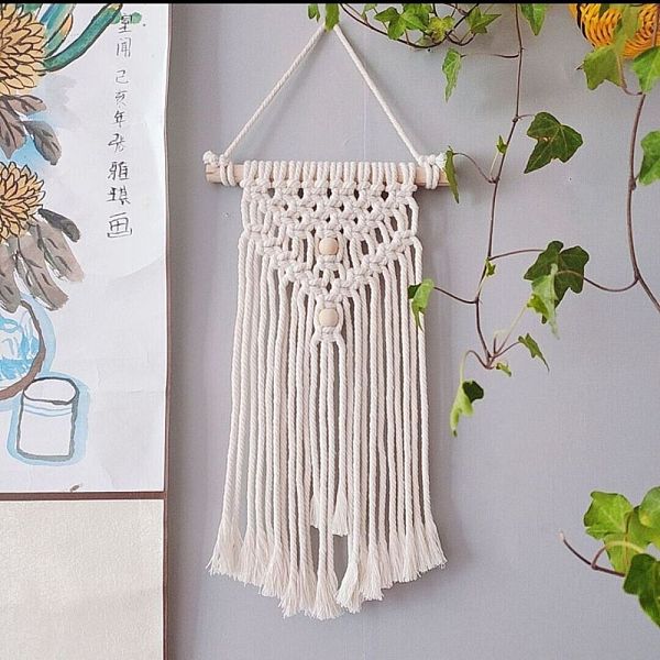 PandaHall Cotton Cord Macrame Woven Wall Hanging, with Plastic Non-Trace Wall Hooks, for Nursery and Home Decoration, Floral White...
PandaHall Cotton Cord Macrame Woven Wall Hanging, with Plastic Non-Trace Wall Hooks, for Nursery and Home Decoration, Floral White...