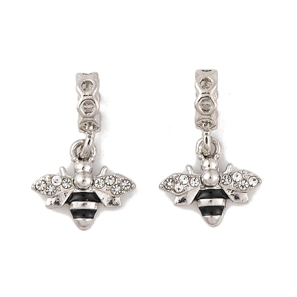 PandaHall Rack Plating Alloy Crystal Rhinestone European Dangle Charms, Bee Large Hole Pendants with Black Enamel, Platinum, 24.5mm, Bee..., Clear
PandaHall Rack Plating Alloy Crystal Rhinestone European Dangle Charms, Bee Large Hole Pendants with Black Enamel, Platinum, 24.5mm, Bee..., Clear