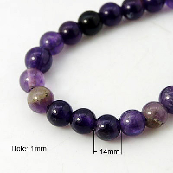PandaHall Natural Amethyst Beads Strands, Round, 14mm, Hole: 1mm, about 14pcs/strand, 7.6 inch Amethyst Round
PandaHall Natural Amethyst Beads Strands, Round, 14mm, Hole: 1mm, about 14pcs/strand, 7.6 inch Amethyst Round