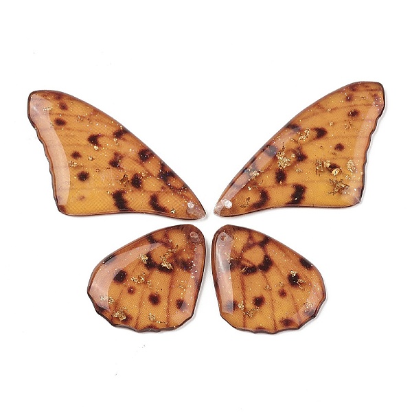 PandaHall Translucent Resin Pendants Set, with Gold Foil, Butterfly Wing Charm, Peru, 23~39x19.5~24x2.5mm, Hole: 1mm, 4pcs/set Resin Wing..., Brown
PandaHall Translucent Resin Pendants Set, with Gold Foil, Butterfly Wing Charm, Peru, 23~39x19.5~24x2.5mm, Hole: 1mm, 4pcs/set Resin Wing..., Brown