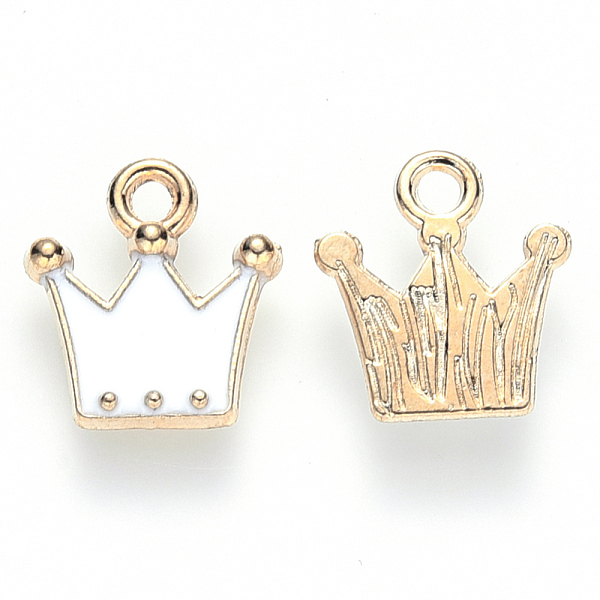 PandaHall Alloy Enamel Charms, Crown, Light Gold, White, 12x11x2mm, Hole: 1.6mm Alloy+Enamel Crown White
PandaHall Alloy Enamel Charms, Crown, Light Gold, White, 12x11x2mm, Hole: 1.6mm Alloy+Enamel Crown White
