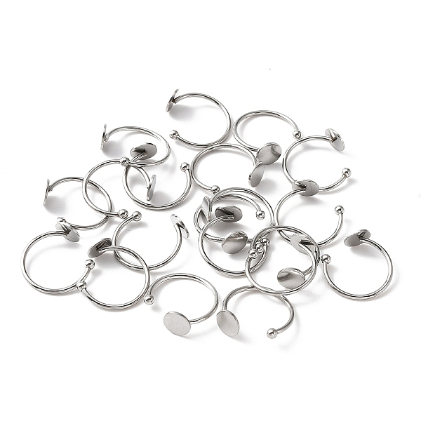 PandaHall 10Pcs 304 Stainless Steel Open Cuff Rings Findings, Flat Round Pad Ring Base Settings, Stainless Steel Color, US Size 7 1/4...
PandaHall 10Pcs 304 Stainless Steel Open Cuff Rings Findings, Flat Round Pad Ring Base Settings, Stainless Steel Color, US Size 7 1/4...