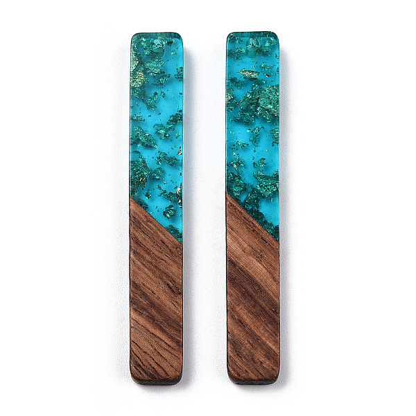 PandaHall Transparent Resin & Walnut Wood Big Pendants, with Gold Foil, Rectangle Charm, Dark Turquoise, 51.5x7.5x3mm, Hole: 1.8mm...
PandaHall Transparent Resin & Walnut Wood Big Pendants, with Gold Foil, Rectangle Charm, Dark Turquoise, 51.5x7.5x3mm, Hole: 1.8mm...
