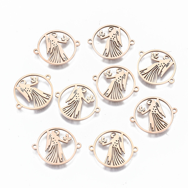 PandaHall 304 Stainless Steel Links Connectors, Laser Cut, Flat Round with Hollow Fairy, Rose Gold, 15x18x1mm, Hole: 1.2mm 304 Stainless...
PandaHall 304 Stainless Steel Links Connectors, Laser Cut, Flat Round with Hollow Fairy, Rose Gold, 15x18x1mm, Hole: 1.2mm 304 Stainless...