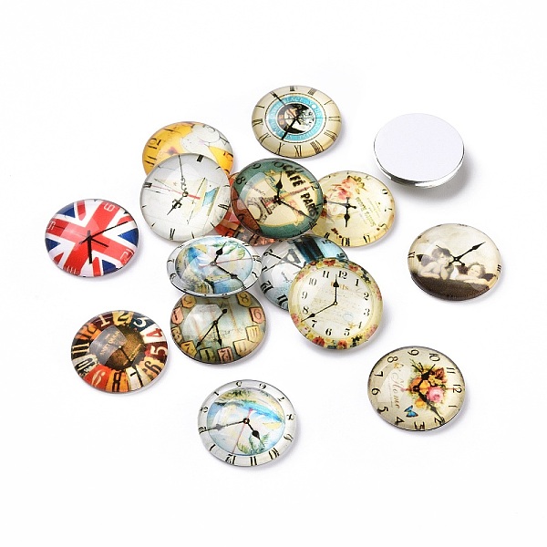 PandaHall Clock Printed Glass Cabochons, Half Round/Dome, Mixed Color, 20x6mm Glass Half Round Multicolor
PandaHall Clock Printed Glass Cabochons, Half Round/Dome, Mixed Color, 20x6mm Glass Half Round Multicolor