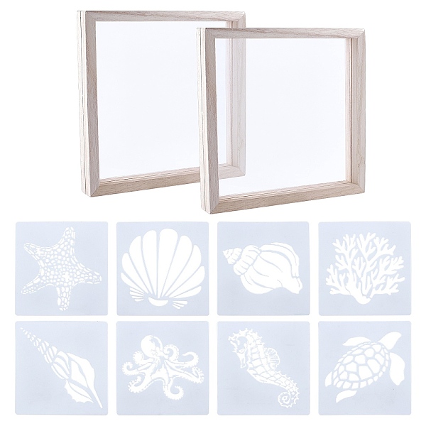 PandaHall SUPERFINDINGS 1 Set Marine Organism Theme Plastic Drawing Painting Stencils Templates, with 2Pcs Wooden Transparent Picture Frame..., Multicolor
PandaHall SUPERFINDINGS 1 Set Marine Organism Theme Plastic Drawing Painting Stencils Templates, with 2Pcs Wooden Transparent Picture Frame..., Multicolor