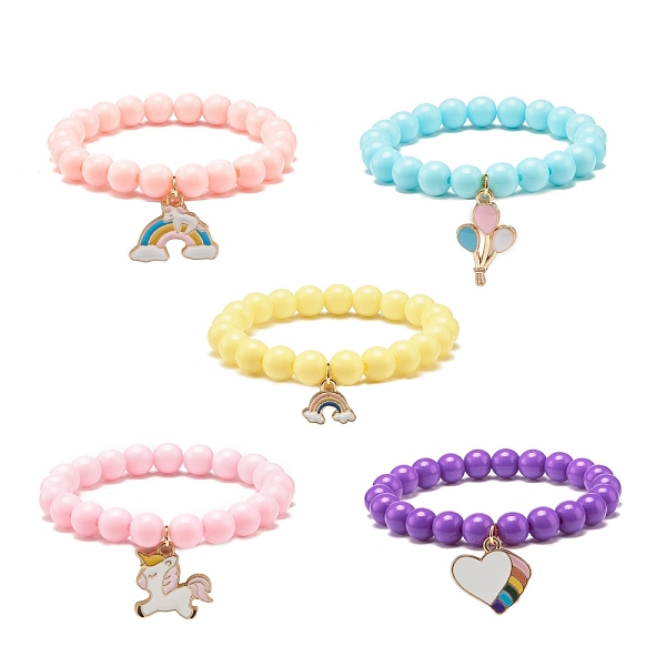 PandaHall Acrylic Beaded Stretch Bracelets for Kids, Mixed Shapes Alloy Enamel Charm Bracelets, Mixed Color, Inner Diameter: 1-3/4 inch..., Multicolor
PandaHall Acrylic Beaded Stretch Bracelets for Kids, Mixed Shapes Alloy Enamel Charm Bracelets, Mixed Color, Inner Diameter: 1-3/4 inch..., Multicolor