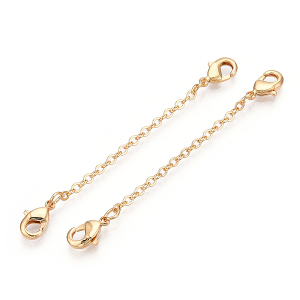 PandaHall Brass Cable Chain Chain Extender, End Chains with Double Lobster Claw Clasps, Real 18K Gold Plated, 45~50x2mm Brass
PandaHall Brass Cable Chain Chain Extender, End Chains with Double Lobster Claw Clasps, Real 18K Gold Plated, 45~50x2mm Brass