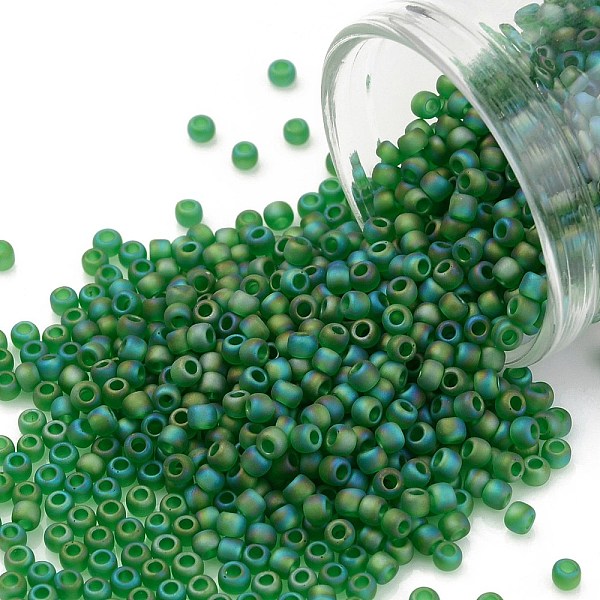 PandaHall TOHO Round Seed Beads, Japanese Seed Beads, (167BF) Matte Transparent AB Peridot, 11/0, 2.2mm, Hole: 0.8mm, about 5555pcs/50g..., Green
PandaHall TOHO Round Seed Beads, Japanese Seed Beads, (167BF) Matte Transparent AB Peridot, 11/0, 2.2mm, Hole: 0.8mm, about 5555pcs/50g..., Green