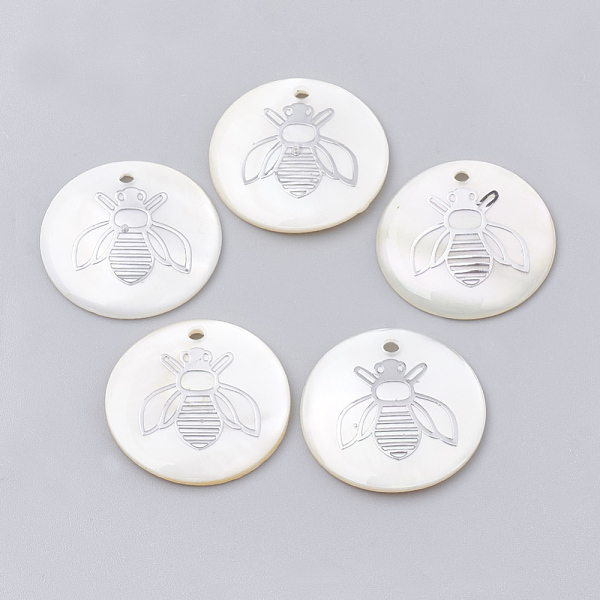 PandaHall Freshwater Shell Pendants, with Brass Findings, Flat Round with Bee, Platinum, 22.5~23x1.5~2mm, Hole: 1.5mm Freshwater Shell Flat...
PandaHall Freshwater Shell Pendants, with Brass Findings, Flat Round with Bee, Platinum, 22.5~23x1.5~2mm, Hole: 1.5mm Freshwater Shell Flat...