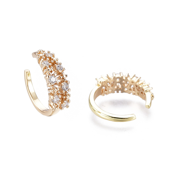 PandaHall Brass Micro Pave Clear Cubic Zirconia Cuff Earrings, Golden, 13x4mm, Inner Diameter: 10mm Cubic Zirconia Clear
PandaHall Brass Micro Pave Clear Cubic Zirconia Cuff Earrings, Golden, 13x4mm, Inner Diameter: 10mm Cubic Zirconia Clear