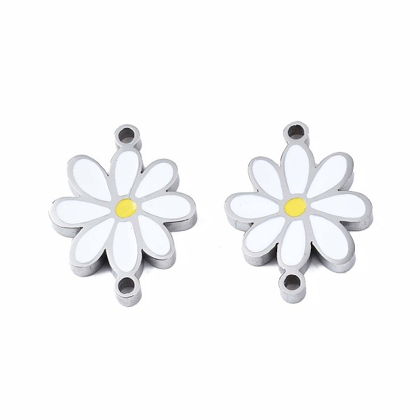 PandaHall 304 Stainless Steel Links Connectors, with Enamel, Flower, White, 23x18x3mm, Hole: 1.8mm 304 Stainless Steel Flower White
PandaHall 304 Stainless Steel Links Connectors, with Enamel, Flower, White, 23x18x3mm, Hole: 1.8mm 304 Stainless Steel Flower White