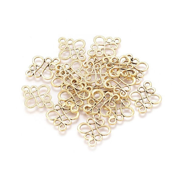 PandaHall Tibetan Style Links connectors, Cadmium Free & Nickel Free & Lead Free, Chinese knot, Antique Golden, 22x18.5x1mm, Hole: 2.5x3mm...
PandaHall Tibetan Style Links connectors, Cadmium Free & Nickel Free & Lead Free, Chinese knot, Antique Golden, 22x18.5x1mm, Hole: 2.5x3mm...