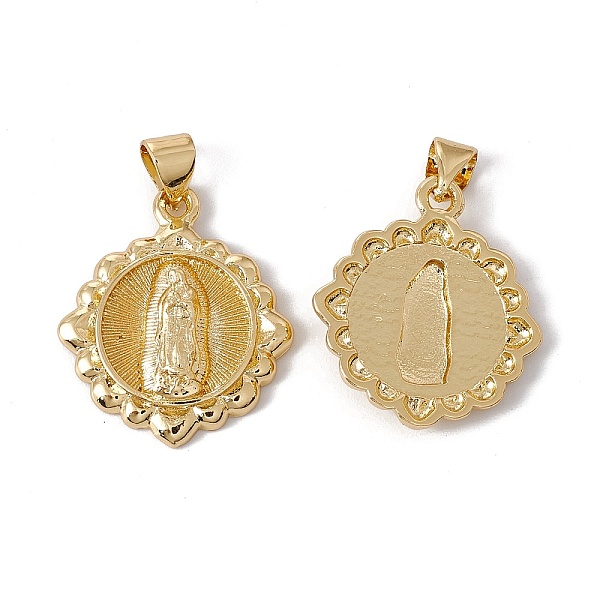 PandaHall Brass Pendants, Cadmium Free & Nickel Free & Lead Free, Rack Plating, Flower with Virgin Pattern, Real 18K Gold Plated...
PandaHall Brass Pendants, Cadmium Free & Nickel Free & Lead Free, Rack Plating, Flower with Virgin Pattern, Real 18K Gold Plated...