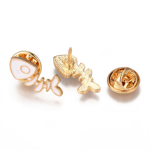 PandaHall Alloy Enamel Brooches, Enamel Pin, with Brass Butterfly Clutches, Fish Bone, Light Gold, Cadmium Free & Nickel Free & Lead Free...
PandaHall Alloy Enamel Brooches, Enamel Pin, with Brass Butterfly Clutches, Fish Bone, Light Gold, Cadmium Free & Nickel Free & Lead Free...