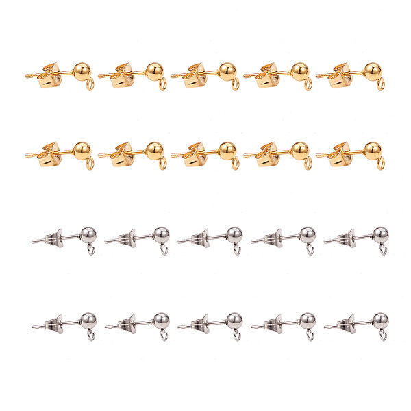 PandaHall 40pcs 304 Stainless Steel Ear Stud Components for Jewelry Making, Golden/Silver 304 Stainless Steel Box
PandaHall 40pcs 304 Stainless Steel Ear Stud Components for Jewelry Making, Golden/Silver 304 Stainless Steel Box