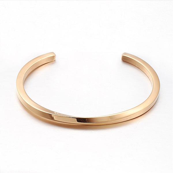 PandaHall 304 Stainless Steel Cuff Bangles, Golden, 1-7/8 inch~2-1/2 inch(46~62mm) 304 Stainless Steel
PandaHall 304 Stainless Steel Cuff Bangles, Golden, 1-7/8 inch~2-1/2 inch(46~62mm) 304 Stainless Steel