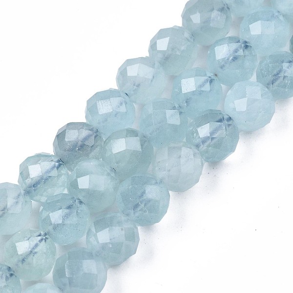 PandaHall Natural Aquamarine Beads Strands, Faceted, Round, 5.5~6x6mm, Hole: 1mm, about 32pcs/strand, 7.48 inch Aquamarine Round
PandaHall Natural Aquamarine Beads Strands, Faceted, Round, 5.5~6x6mm, Hole: 1mm, about 32pcs/strand, 7.48 inch Aquamarine Round
