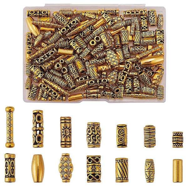 PandaHall 150Pcs 15 Style Tibetan Style Alloy Beads, Cadmium Free & Lead Free, Mixed Shapes, Antique Golden, 7~25x3.5~7mm, Hole: 1.5~3.5mm...
PandaHall 150Pcs 15 Style Tibetan Style Alloy Beads, Cadmium Free & Lead Free, Mixed Shapes, Antique Golden, 7~25x3.5~7mm, Hole: 1.5~3.5mm...