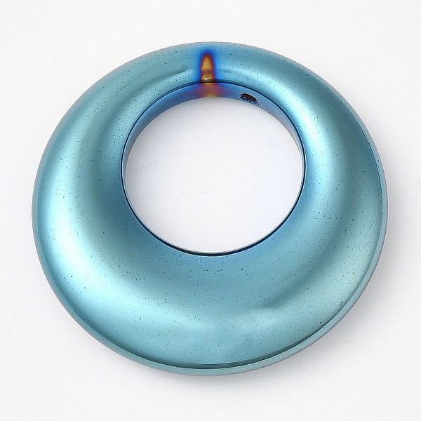 PandaHall Electroplated Synthetic Non-magnetic Hematite Pendants, Ring Charms, Blue Plated, 29x5.5mm, Hole: 1mm Non-magnetic Hematite Ring
PandaHall Electroplated Synthetic Non-magnetic Hematite Pendants, Ring Charms, Blue Plated, 29x5.5mm, Hole: 1mm Non-magnetic Hematite Ring