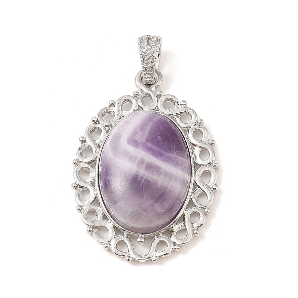 PandaHall Natural Amethyst Pendants, with Platinum Tone Alloy Findings, Oval Charms, 41x28.5x7.5mm, Hole: 7.2x4mm Amethyst Oval
PandaHall Natural Amethyst Pendants, with Platinum Tone Alloy Findings, Oval Charms, 41x28.5x7.5mm, Hole: 7.2x4mm Amethyst Oval