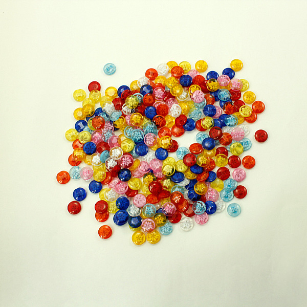 PandaHall Translucent Flower Pattern Mixed Color Buttons, Resin Sewing Button , about 14mm in diameter, hole: 1mm Resin Flower Multicolor
PandaHall Translucent Flower Pattern Mixed Color Buttons, Resin Sewing Button , about 14mm in diameter, hole: 1mm Resin Flower Multicolor