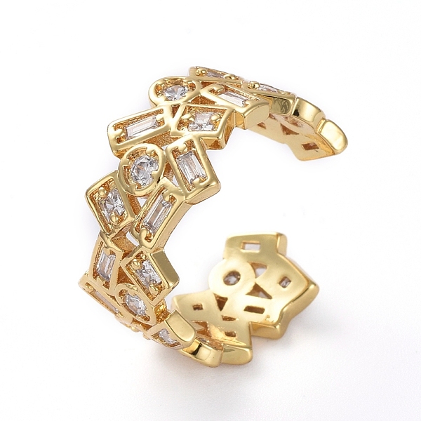 PandaHall Adjustable Brass Cuff Finger Rings, with Micro Pave Cubic Zirconia, Clear, Golden, Size 8, 18.5mm Brass+Cubic Zirconia Clear
PandaHall Adjustable Brass Cuff Finger Rings, with Micro Pave Cubic Zirconia, Clear, Golden, Size 8, 18.5mm Brass+Cubic Zirconia Clear