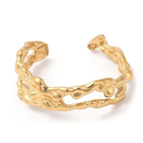 PandaHall 304 Stainless Steel Twist Open Cuff Rings, Real 14K Gold Plated, US Size 8 1/4(18.3mm) 304 Stainless Steel
PandaHall 304 Stainless Steel Twist Open Cuff Rings, Real 14K Gold Plated, US Size 8 1/4(18.3mm) 304 Stainless Steel