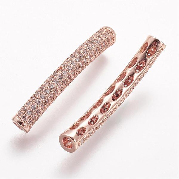 PandaHall Brass Micro Pave Cubic Zirconia Tube Beads, Tube, Curved, Clear, Rose Gold, 31.5x4.2mm, Hole: 2mm Brass+Cubic Zirconia Tube Clear
PandaHall Brass Micro Pave Cubic Zirconia Tube Beads, Tube, Curved, Clear, Rose Gold, 31.5x4.2mm, Hole: 2mm Brass+Cubic Zirconia Tube Clear
