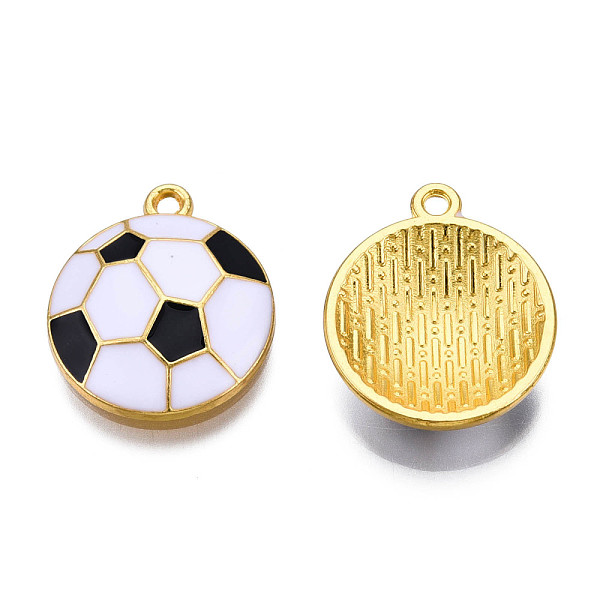 PandaHall Rack Plating Eco-Friendly Alloy Enamel Pendants, Cadmium Free & Lead Free, Golden, Football, White, Black, 21x18x4mm, Hole: 1.5mm...
PandaHall Rack Plating Eco-Friendly Alloy Enamel Pendants, Cadmium Free & Lead Free, Golden, Football, White, Black, 21x18x4mm, Hole: 1.5mm...