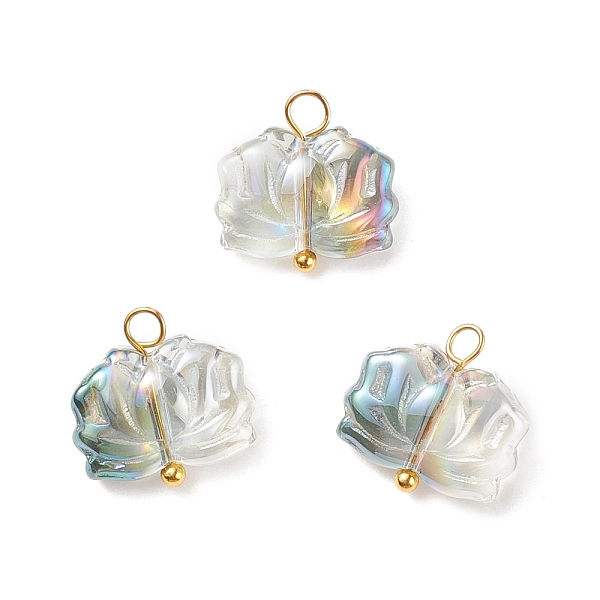 PandaHall Electroplate Glass Pendants, with Golden Plated Brass Loops, Lotus, Green Plated, 14x14x6.5mm, Hole: 2mm Brass+Glass Flower Green
PandaHall Electroplate Glass Pendants, with Golden Plated Brass Loops, Lotus, Green Plated, 14x14x6.5mm, Hole: 2mm Brass+Glass Flower Green