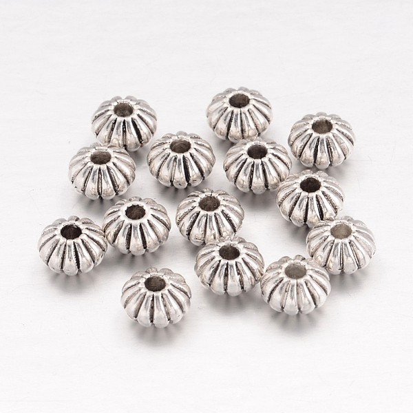 PandaHall Tibetan Style Spacer Beads, Lead Free & Cadmium Free, Lantern, Antique Silver Color, Size: about 8mm in diameter, 5mm thick, hole...
PandaHall Tibetan Style Spacer Beads, Lead Free & Cadmium Free, Lantern, Antique Silver Color, Size: about 8mm in diameter, 5mm thick, hole...