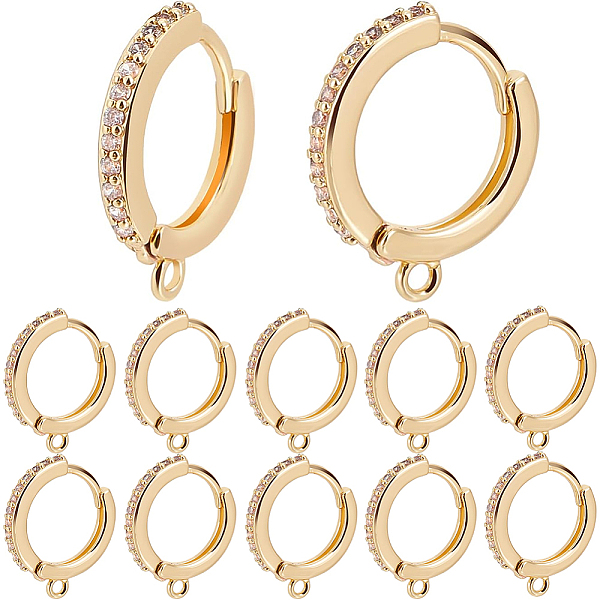 PandaHall SUNNYCLUE 12Pcs Brass Micro Pave Clear Cubic Zirconia Hoop Earring Findings, with Horizontal Loop, Real 18K Gold Plated, 16x14x2mm...
PandaHall SUNNYCLUE 12Pcs Brass Micro Pave Clear Cubic Zirconia Hoop Earring Findings, with Horizontal Loop, Real 18K Gold Plated, 16x14x2mm...