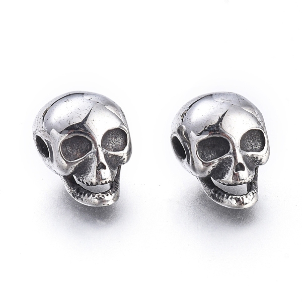PandaHall Halloween 304 Stainless Steel Beads, Skull Head, Antique Silver, 12x8.5x9mm, Hole: 1.8mm 304 Stainless Steel Skull
PandaHall Halloween 304 Stainless Steel Beads, Skull Head, Antique Silver, 12x8.5x9mm, Hole: 1.8mm 304 Stainless Steel Skull