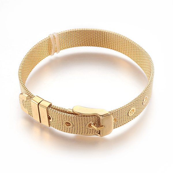 PandaHall 304 Stainless Steel Watch Bands, Watch Belt Fit Slide Charms, Golden Plated, 8-1/2 inch(21.5cm), 10mm Stainless Steel
PandaHall 304 Stainless Steel Watch Bands, Watch Belt Fit Slide Charms, Golden Plated, 8-1/2 inch(21.5cm), 10mm Stainless Steel