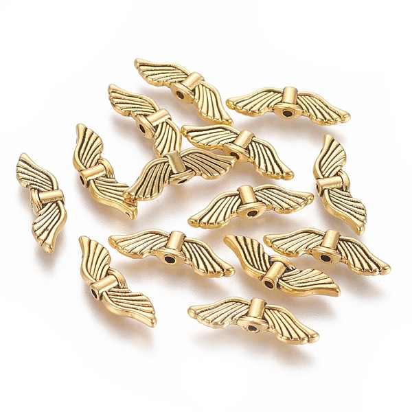 PandaHall Tibetan Style Alloy Beads, Cadmium Free & Nickel Free &, Lead Free, Wing, Antique Golden Color, 21x6.5x2.5mm, Hole: 1.5mm, about...
PandaHall Tibetan Style Alloy Beads, Cadmium Free & Nickel Free &, Lead Free, Wing, Antique Golden Color, 21x6.5x2.5mm, Hole: 1.5mm, about...