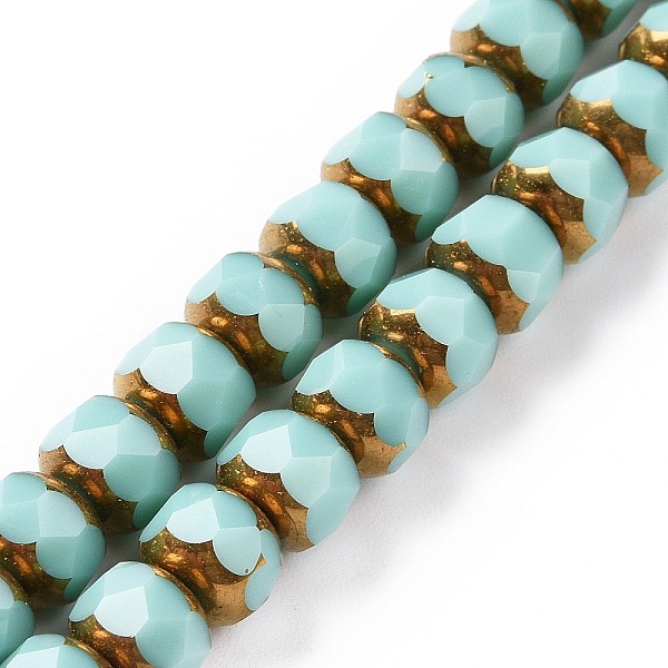 PandaHall Electroplate Opaque Glass Beads Strands, Half Golden Plated, Long-Lasting Plated, Faceted, Rondelle, Turquoise, 7.5x6mm, Hole..., Green
PandaHall Electroplate Opaque Glass Beads Strands, Half Golden Plated, Long-Lasting Plated, Faceted, Rondelle, Turquoise, 7.5x6mm, Hole..., Green