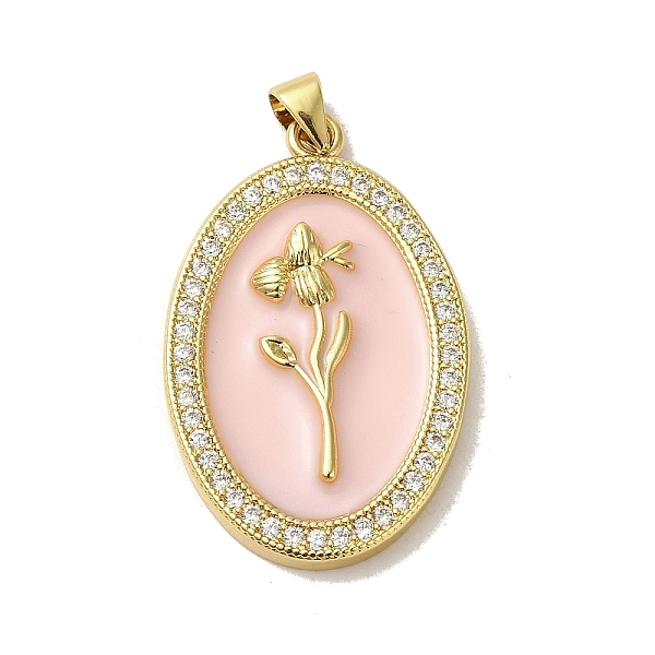 PandaHall Brass Micro Pave Cubic Zirconia Pendants, with Enamel, Real 18K Gold Plated, Oval with Flower , Clear, 34x21.5x3.5mm, Hole...
PandaHall Brass Micro Pave Cubic Zirconia Pendants, with Enamel, Real 18K Gold Plated, Oval with Flower , Clear, 34x21.5x3.5mm, Hole...