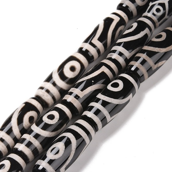 PandaHall Natural Agate Tibetan Style 2-Eye dZi Beads Strands, Dyed & Heated, Rice, Black, 29~30.5x9~12mm, Hole: 2.5mm, about 10pcs/strand...
PandaHall Natural Agate Tibetan Style 2-Eye dZi Beads Strands, Dyed & Heated, Rice, Black, 29~30.5x9~12mm, Hole: 2.5mm, about 10pcs/strand...