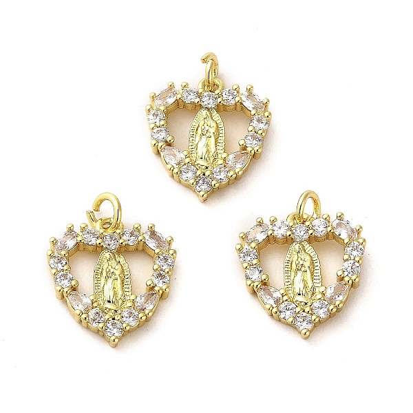 PandaHall Rack Plating Real 18K Gold Plated Brass Pendants, with Cubic Zirconia, Long-Lasting Plated, Lead Free & Cadmium Free, Love & Saint..., Clear
PandaHall Rack Plating Real 18K Gold Plated Brass Pendants, with Cubic Zirconia, Long-Lasting Plated, Lead Free & Cadmium Free, Love & Saint..., Clear