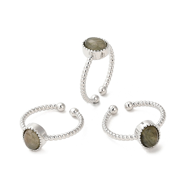 PandaHall Natural Labradorite Open Cuff Ring, with Brass Findings, Oval, Inner Diameter: 18~18.7mm Labradorite Oval
PandaHall Natural Labradorite Open Cuff Ring, with Brass Findings, Oval, Inner Diameter: 18~18.7mm Labradorite Oval