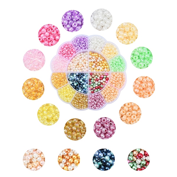 PandaHall Glass Beads Set, Including Round Ceylon & Transparent Inside Colours Luster & Trans & Pearlized Glass Seed Beads, Mixed Color..., Multicolor
PandaHall Glass Beads Set, Including Round Ceylon & Transparent Inside Colours Luster & Trans & Pearlized Glass Seed Beads, Mixed Color..., Multicolor