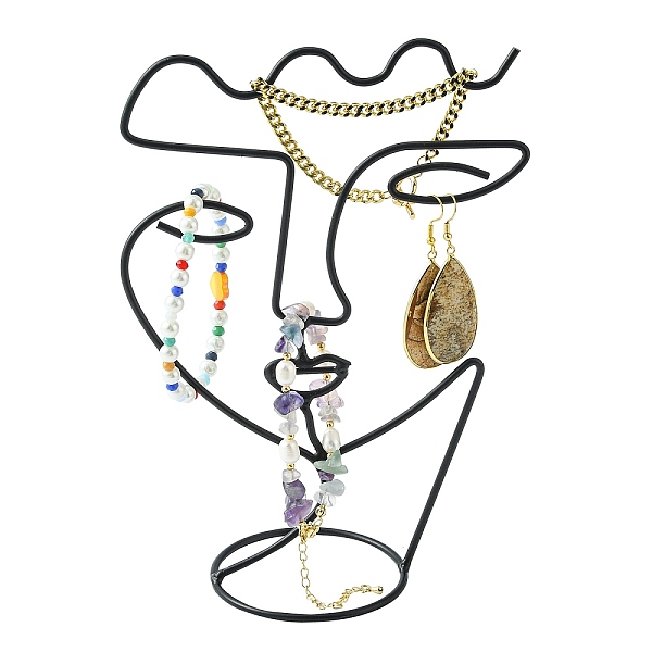 PandaHall Iron Jewelry Storage Ring Holder Displays, for Earrings Necklace Bracelet Organizer, Human Face Shapes , Black, 19x13.8x6.8cm Iron...
PandaHall Iron Jewelry Storage Ring Holder Displays, for Earrings Necklace Bracelet Organizer, Human Face Shapes , Black, 19x13.8x6.8cm Iron...